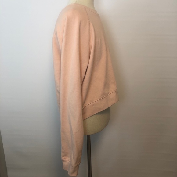 Forever 21 Peach Cropped Sweatshirt Sweater (Large - Picture 3 of 6